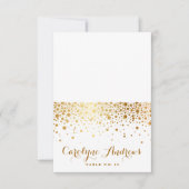 Nep goud folie confetti stippen Elegante plaatskaa Kaart (Voorkant)
