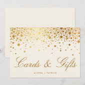 Nep goud folie confetti stippen | Ivory Kaarten &  (Voorkant / Achterkant)