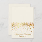 Nep goud folie confetti stippen plaatskaart | Ivoo (Voorkant / Achterkant)