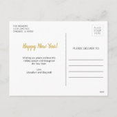 Nep goud folie Countdown Nieuwjaarskaart Feestdagenkaart (Achterkant)