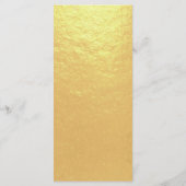 Nep goud folie Elegante kalligrafie Zwarte script  Menu (Achterkant)