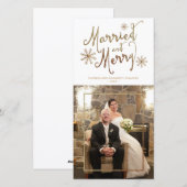 Nep goud folie GETROUWD EN UITGELATEN | 2015 Vakan Feestdagenkaart (Voorkant / Achterkant)