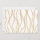 Nep goud folie golven uitgestelde trouw witte kaar kaart (Achterkant)