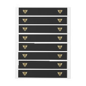 Nep goud folie logo Bij Polygon op Zwart Adreslabel Wikkel (Vel)