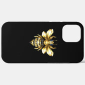 Nep goud folie logo bij polygonaal op zwart Case-Mate iPhone case (Achterkant (horizontaal))