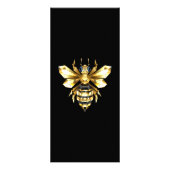 Nep goud folie logo Bij Polygonale op Zwart Reclamekaart (Voorkant)