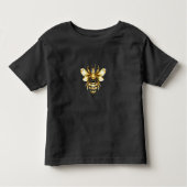Nep goud folie logo Bij Polygonale vorm op Zwart Kinder Shirts (Voorkant)