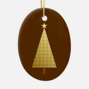 Nep goud folie moderne kerstboom keramisch ornament