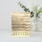 NEP goud folie muziekrecital Kaart (Staand voorkant)