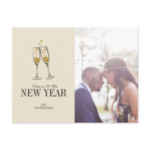 Nep goud folie Nieuwjaars foto ansichtkaart