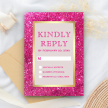 Nep goud folie roze glitters bruiloft