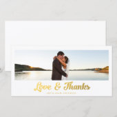 Nep goud folie | Trouw Trouw Dank Je Foto Kaart (Voorkant / Achterkant)