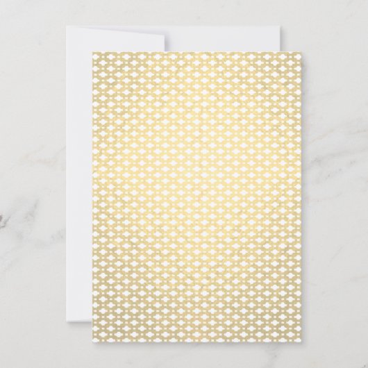 Nep goud folie trouwdag 50ste verjaardag uitnodigi kaart (Achterkant)