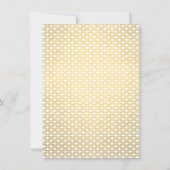 Nep goud folie trouwfeest 50ste verjaardag uitnodi kaart (Achterkant)