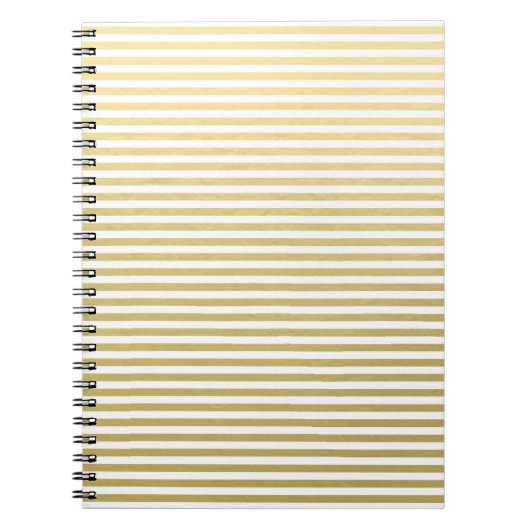 Nep goud folie witte strepen patroon notitieboek (Voorkant)