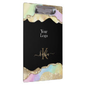 Nep goud glitters & pastel golven Bling Klembord (Rechts)