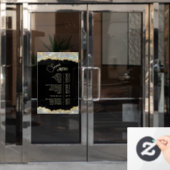 Nep Goud Iriserende Glitter Diensten Menu Raamsticker (Kantoordeur)