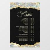 Nep Goud Iriserende Glitter Diensten Menu Raamsticker (Vel)