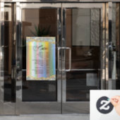 Nep goud iriserende glitterschuimfolie Diensten Me Raamsticker (Kantoordeur)