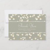 Nep Goud Salie Groen Eucalyptus Groene Beplanting Bedankkaart (Voorkant)