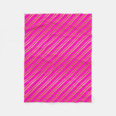 NEP GOUDE STREPEN OP ROZE FLEECE DEKEN (Voorkant)