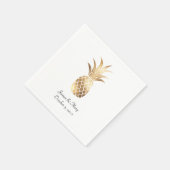 Nep gouden ananas bruiloft cocktail servetten (Hoek)