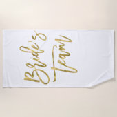 Nep gouden bruids team strandhanddoek strandlaken (Voorkant)