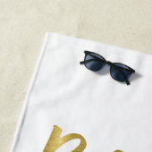 Nep gouden bruidsteam strandhanddoek strandlaken (In situ)