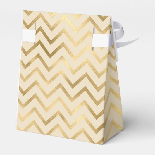 Nep gouden chevronpatroon bedankdoosjes (Achterkant)