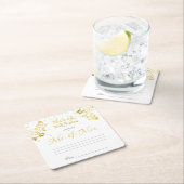 Nep, Gouden Confetti, Advies en Goede Wensen Kartonnen Onderzetters (Insitu)