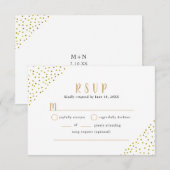 Nep gouden confetti bruiloft buffet RSVP Kaartje (Voorkant / Achterkant)