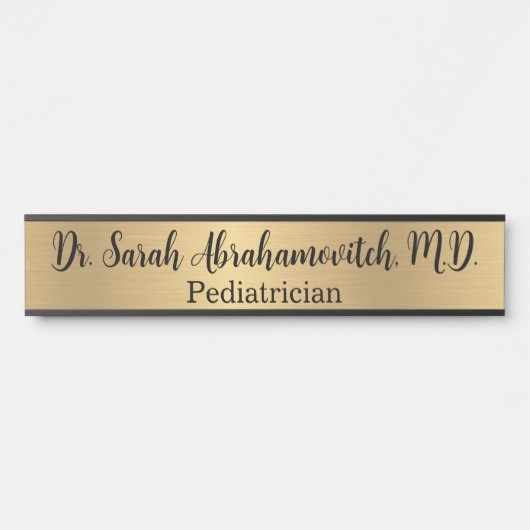 Nep gouden dokter Dokterspraktijk deur bord Deurbordje (Voorkant)