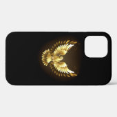Nep gouden folie vredesduif op zwart Case-Mate iPhone case (Achterkant (horizontaal))