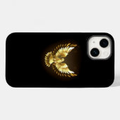 Nep gouden folie vredesduif op zwart Case-Mate iPhone case (Achterkant (horizontaal))