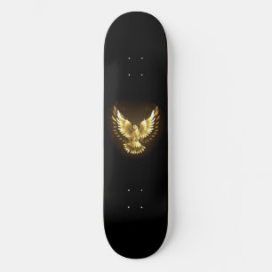 Nep gouden folie vredesduif op zwart persoonlijk skateboard