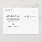 Nep gouden glitters minimalistische uitgestelde br aankondigingskaart (Achterkant)