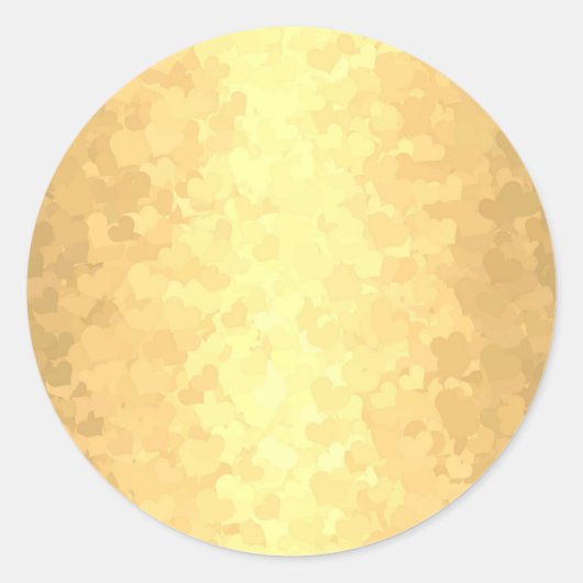 Nep gouden harten Lege sjabloon glamour goud Ronde Sticker (Voorkant)