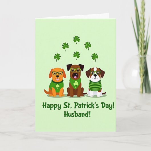 Nep gouden honden St. Patrick kaart (Voorkant)
