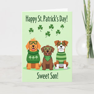 Nep gouden honden St. Patrick's Dag kaart
