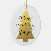 Nep gouden kerstboom keramisch ornament (Rechts)