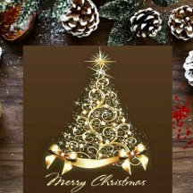 Nep gouden kerstboom