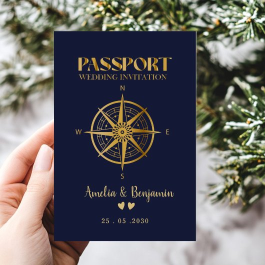 Nep Gouden Kompas Reis Paspoort Bestemming