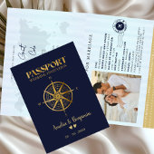 Nep Gouden Kompas Reis Paspoort Bestemming