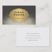 Nep gouden label met glitter glamour glans (Voorkant / Achterkant)