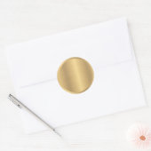 Nep gouden metalen uitstraling elegante sjabloon ronde sticker (Envelop)