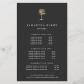 Nep Gouden Palmboom | Prijzen & Diensten Flyer (Voorkant)