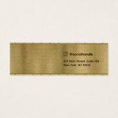 Nep gouden scriptuur stud oorbellen sieraden displ mini visitekaartjes (Achterkant)