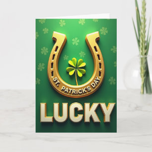 Nep gouden St. Patrick kaart