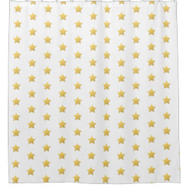 Nep gouden sterren douchegordijn