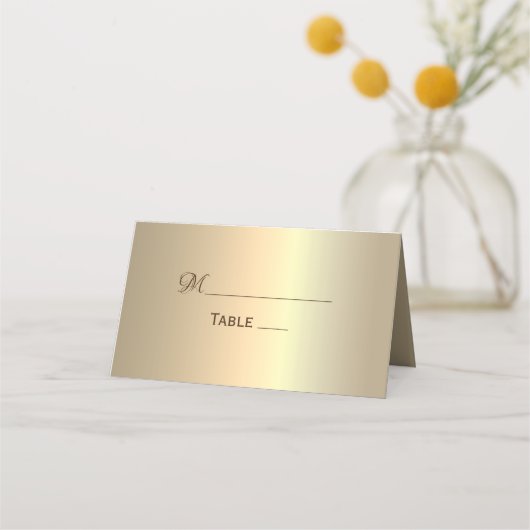 Nep gouden trouw plaatskaartje (Voorkant)